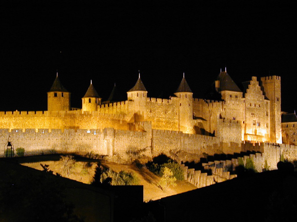 Carcassone at night