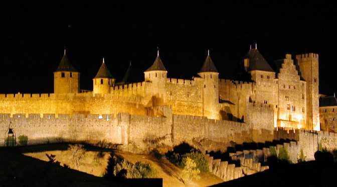 Carcassone at night